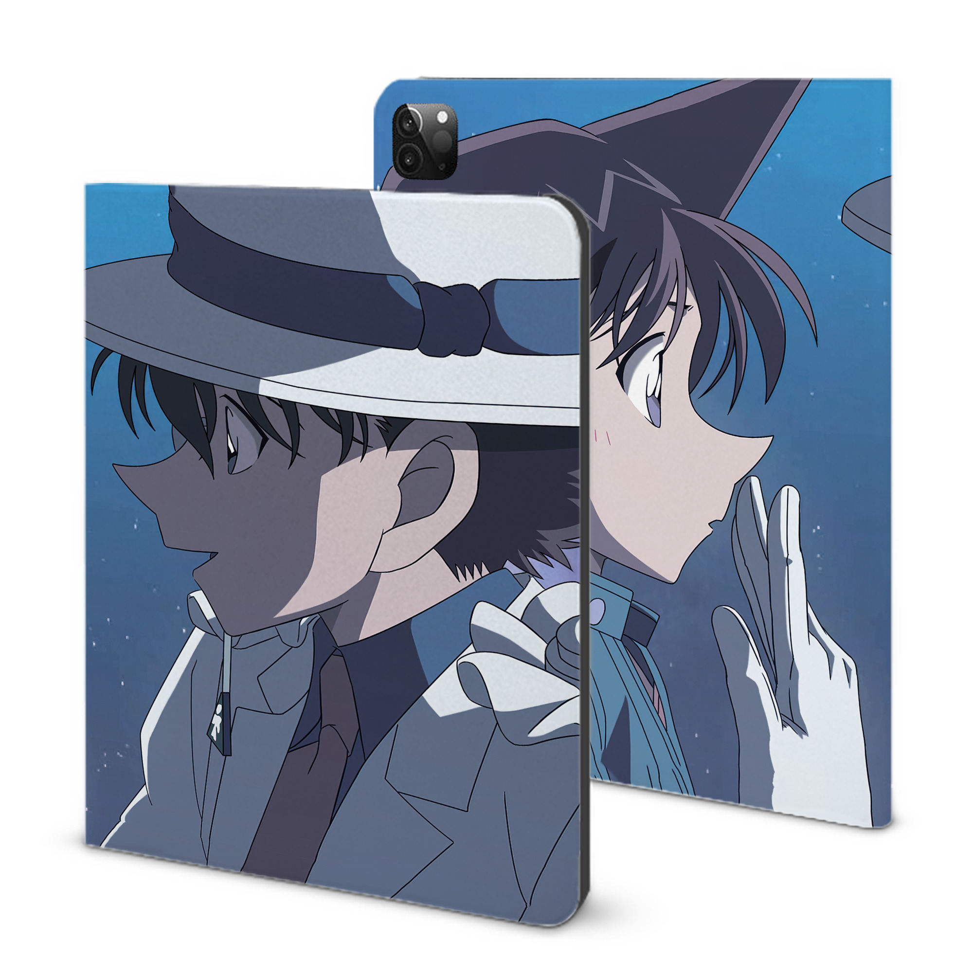 （画像用） 名探偵コナン Detective Conan IPadケース ペンホルダー付き ブックスタイルデザイン
